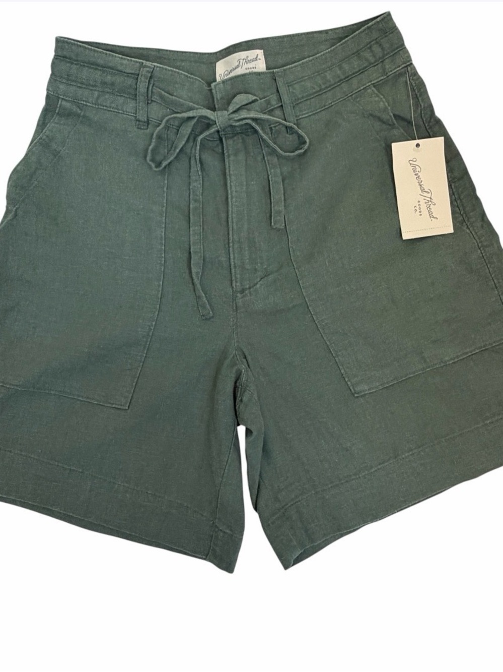 Universal Thread Green Linen Blend Shorts Size 2 NWT